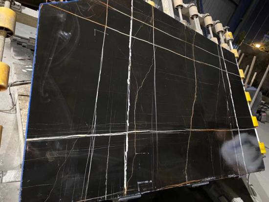 Tunisia Lauren Black Gold Marble Polished Slab